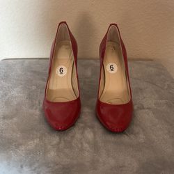 Never Been Worn 4" Calvin Klein Red Patten Leather  Heels
