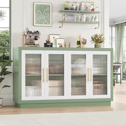 Buffet Cabinet with Storage, 55.1" Large Sideboard Buffet Table