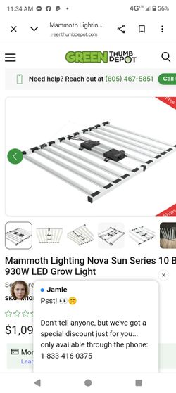 LED grow lights.