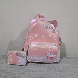 Loungefly Sanrio Hello Kitty 50th Anniversary Mini Backpack & Wallet