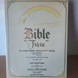 Vintage 1984 Bible Trivia Board Game Cadaco No. 811 5400 Questions Made in USA