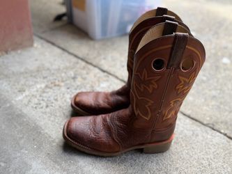 Double H Brown Leather Western Cowboy Boots