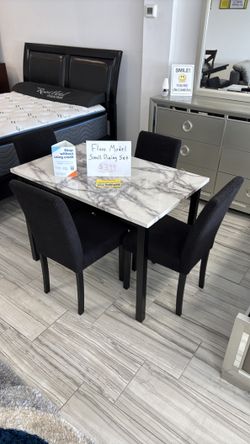Floor model small dining set only $399. Easy finance option. Same-day delivery or pick up.
