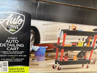 Auto Drive 3-Shelf Auto Detailing Cart