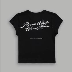 Darc Sport Roses While We’re Here “Baby” Tee In Black Small NEW