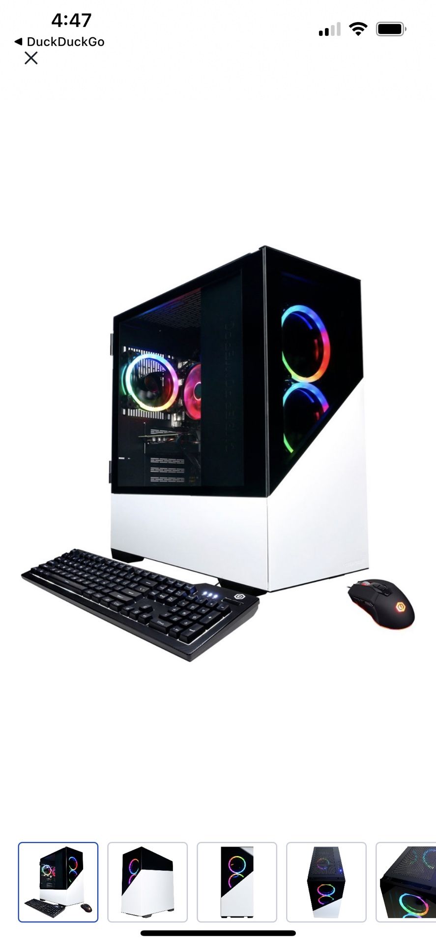 CyberPowerPC - Gamer Master Gaming Desktop - AMD Ryzen 7 5700G - 16GB Memory - NVIDIA GeForce RTX 2060 - 1TB HDD + 500GB SSD - White