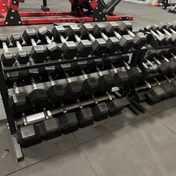 5-75lbs Dumbbells w/Rack 