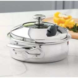 Princess House VIDA SANA 5-PLY STAINLESS STEEL COOKWARE 2.5-Qt. Casserole 5561
