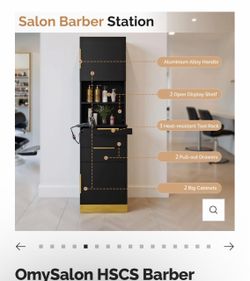 OmySalon HSCS Salon Barber Station Cabinet