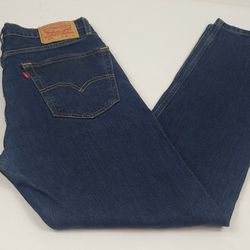 Levis 505 Mens 30x32 Blue Jeans 100% Cotton Dark Wash  