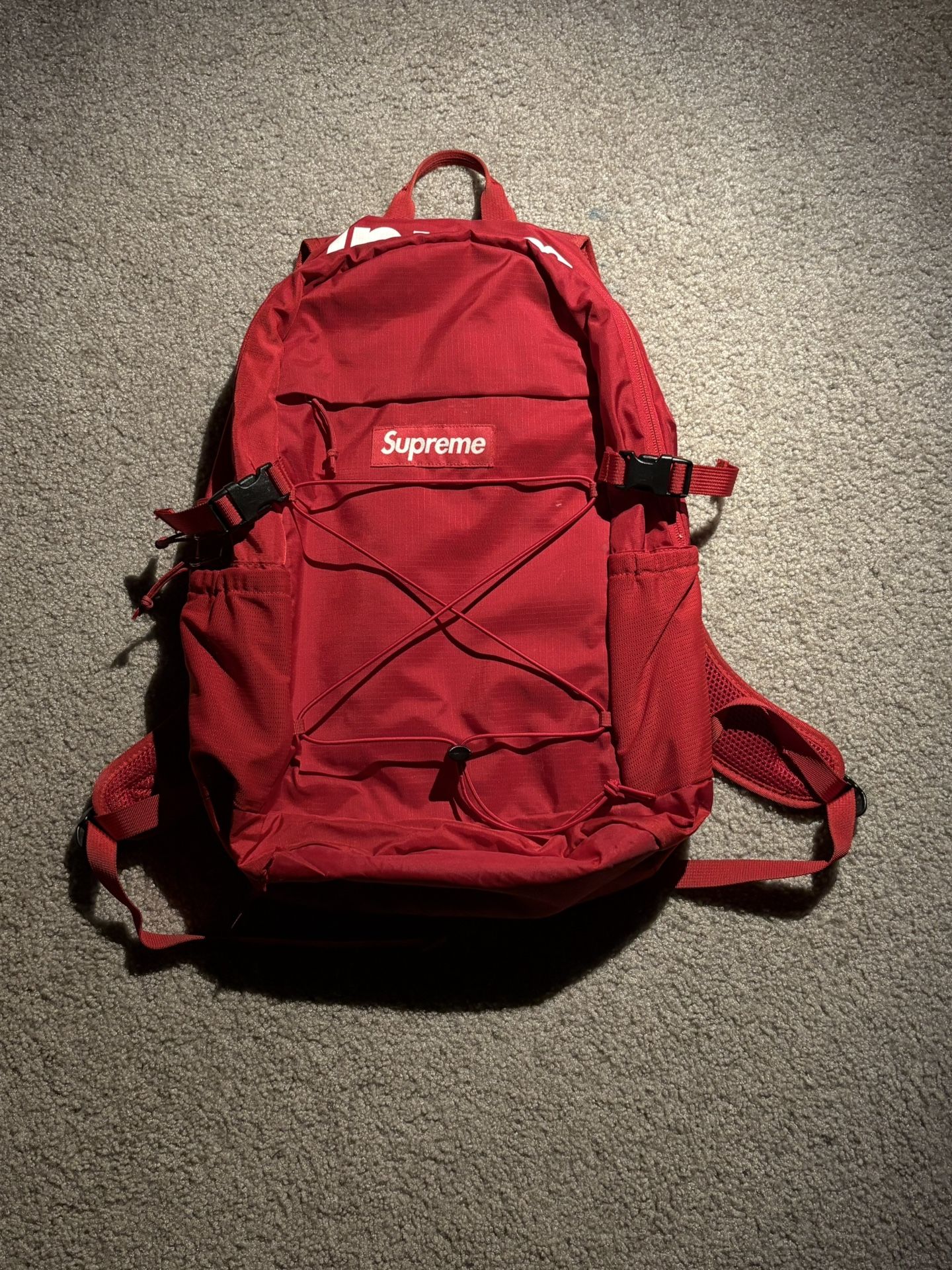 Supreme 210 Denier Cordura Box Logo Backpack Red