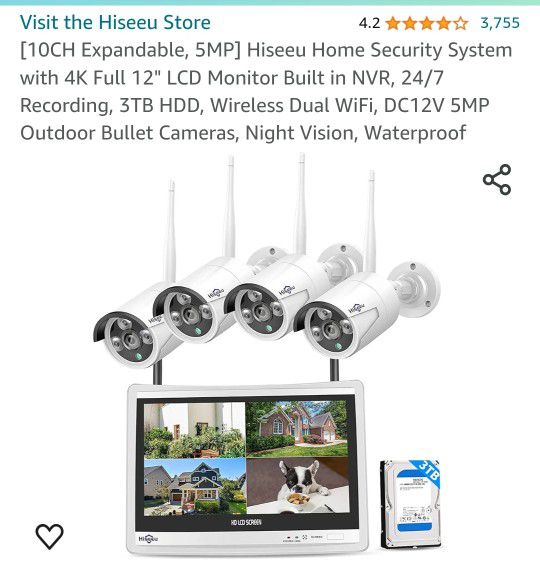 BRAND NEW Compete Security System With Monitor 