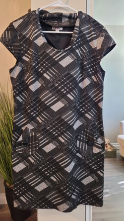Plaid Cap Sleeve Shift Dress Size 16