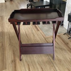 Folding Wine Rack Dark Brown