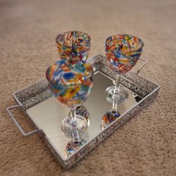 Set of Glasses and Tray