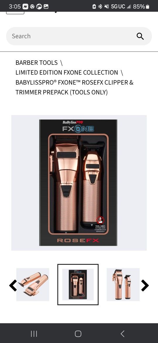 BabylissPRO FXone RoseFX Addition Hair Clipper And Trimmer Set.