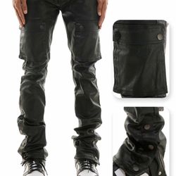 Waxed Snap Cargo Pants By KDNK 11.4.14.11