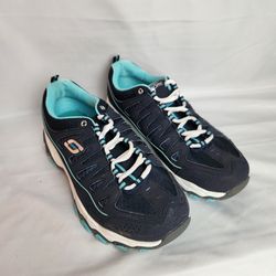 New Skechers Womens Encore  Blue Casual Shoes Sneakers Size 8