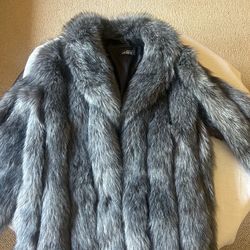 Faux fur coat XL