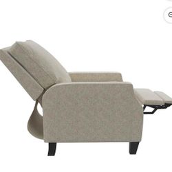 Pushback Recliner Chair for Living Room, Beige Linen 
