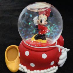 Disney Minnie Mouse Small Glitter Globe New Beautiful Item SHIPPING ONLY 