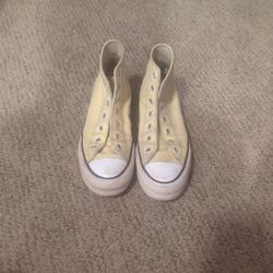 Yellow Platform Converse Size 4