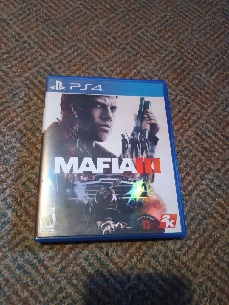 MAFIA III PS4 SONY PLAYSTATION 4 VIDEO GAME 2K COMPLETE W/MANUAL & MAP