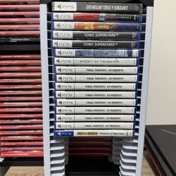 White Game Case Tower Rack For PS5 / Xbox / Switch