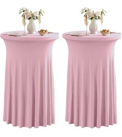 Pink cocktail table covers elegant  32x43”