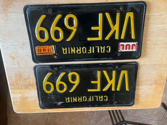 1963 California vintage license plates