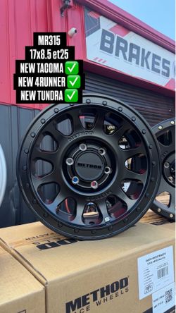 New Method Wheels with +25 offset!! Perfect for New Gen Toyota Tacoma!! SR5,TRD OFF-ROAD,TRD SPORT,TRD PRO 2024,2025,2026