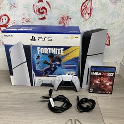 Sony PlayStation 5 Slim - Disc Version 1TB Bonus 1 Game NBA2K20 ( Used Very New )