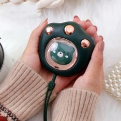 Cat Paw USB Hand Warmer 2 Speed NIB – Green/Gold or Pink