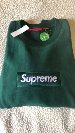 Supreme FW18 Forest Green Box Logo Crewneck