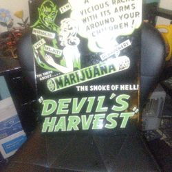Devil's Harvest Vintage Tin Poster