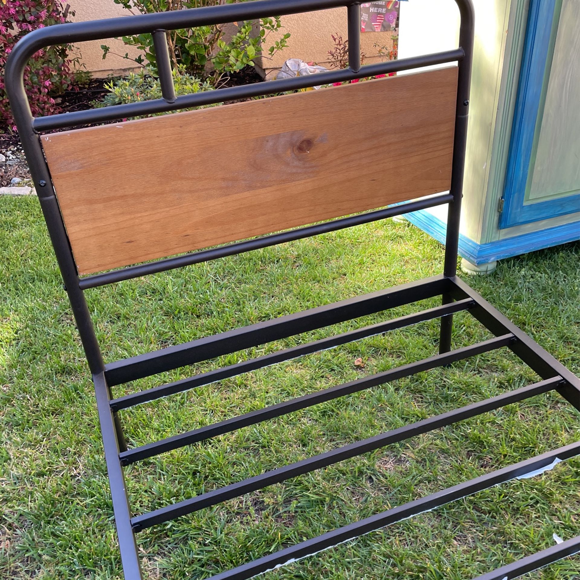 Bed Frame Twin Metal Wood