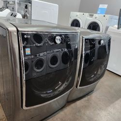 LG SET STEAM WASHER AND ELECTRIC DRYER JUMBO 