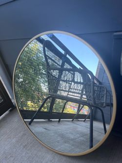 Large Round Wall Mirror Thin Frame
