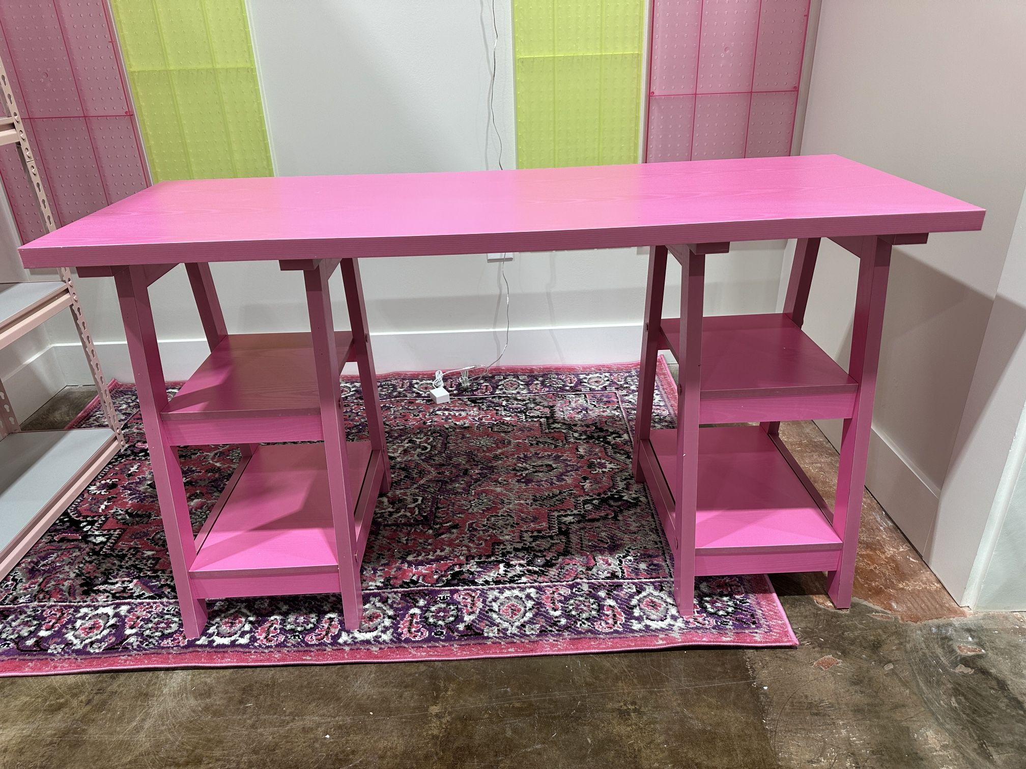 Pink desk