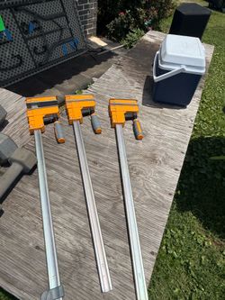 Jorgensen Set of 3 Heavy-Duty Parallel Bar Clamps (One 36", Two 24"