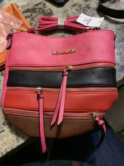 Michael Kors multi color bucket tote