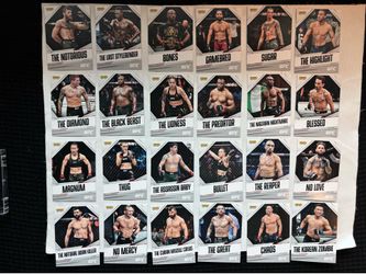 UFC Card Lot – 2021 Panini Instant Nickname Set (McGregor, Jones, Adesanya, Nunes & More) 1/325