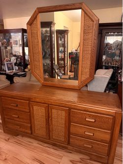 Dresser and mirror