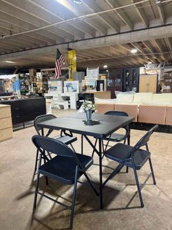Folding Card Table and Chair Set of 5 Portable with Padded Tabletop, No Assembly Required, Black $ Pickup: 📍 3749 Scott Futrell Dr Charlotte, NC 282