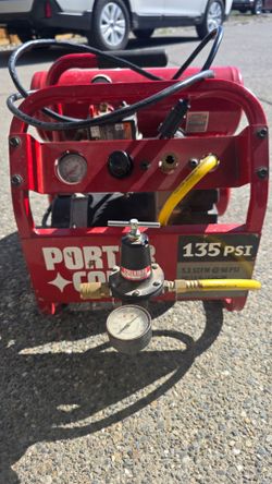 Porter-Cable 4-Gallon Twin-Stack Air Compressor w/ Dual Regulators – $85 OBO