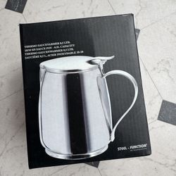 Steel Function Stainless Steel Glossy Saucewarmer Jug Silver 0.5L