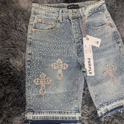 Purple Jorts (Black/Blue)