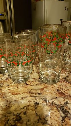 Christmas glassware