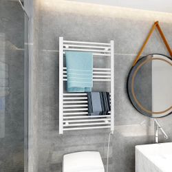 14bar Towel Warmer Rack, Steel Heated Drying Rack Plug-in Wall Mounted Towel Warmer Rack for Bathroom 