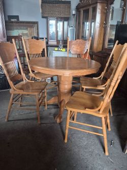 Dining table and stools